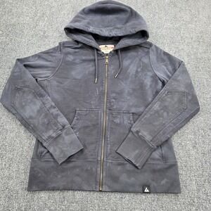 American Giant Women's Gray Tie Dye Cotton Zip Up Hoodie Sweatshirt Size L